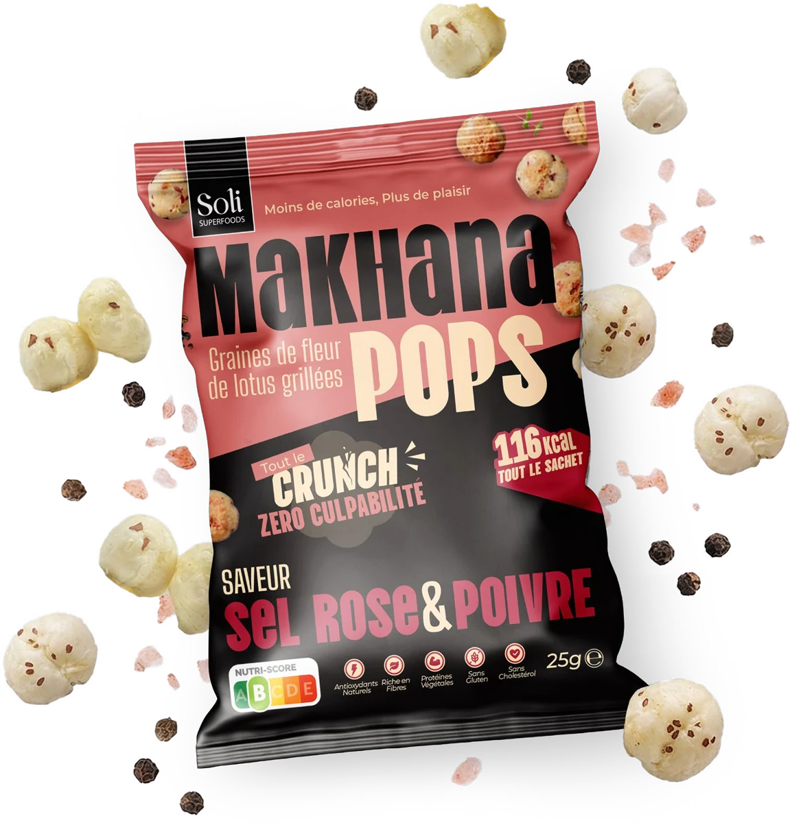 Makhana Pops Sel rose & Poivre