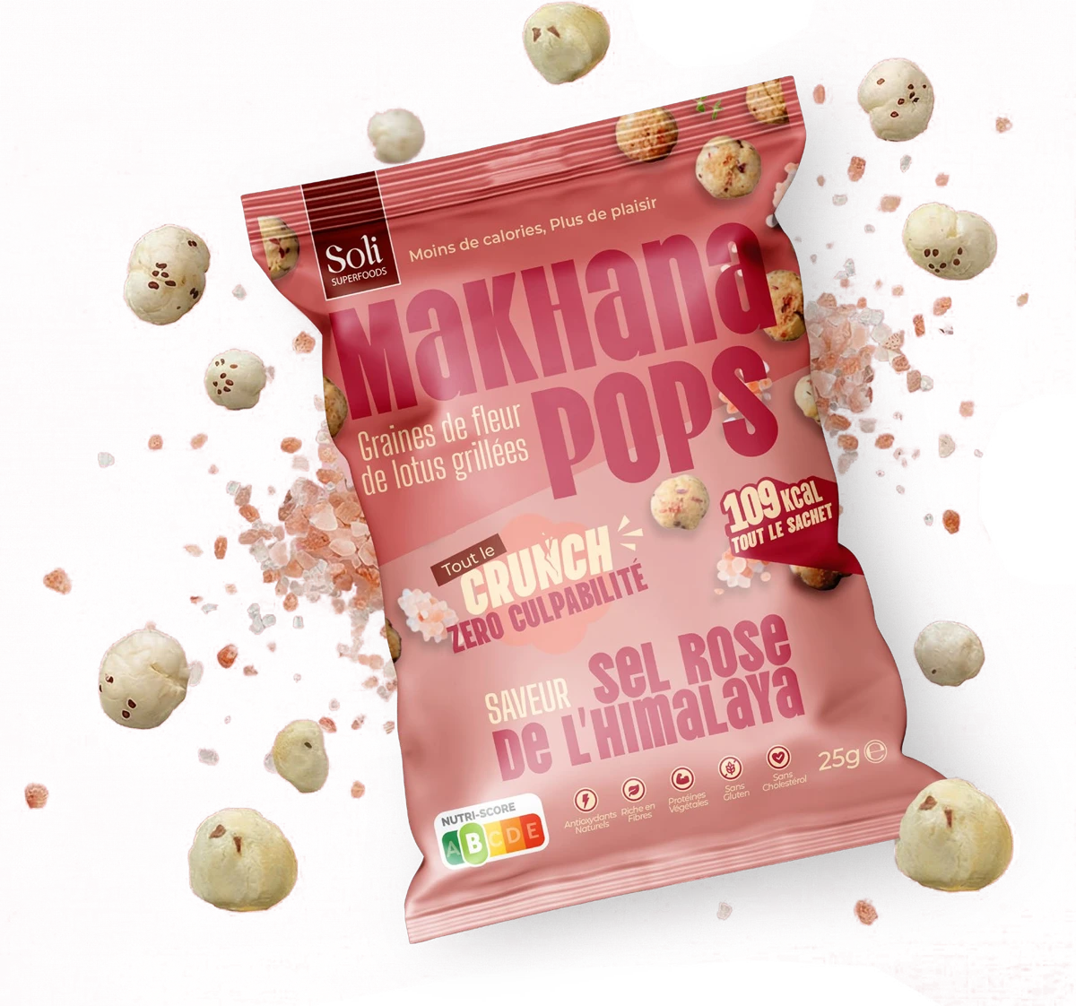 Makhana Pops Sel rose de l'Himalaya